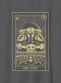 Star Wars The Mandalorian Family First Tarot Youth T-Shirt
