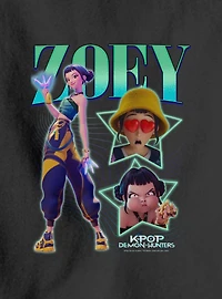 KPop Demon Hunters Zoey Star Collage Youth Hoodie