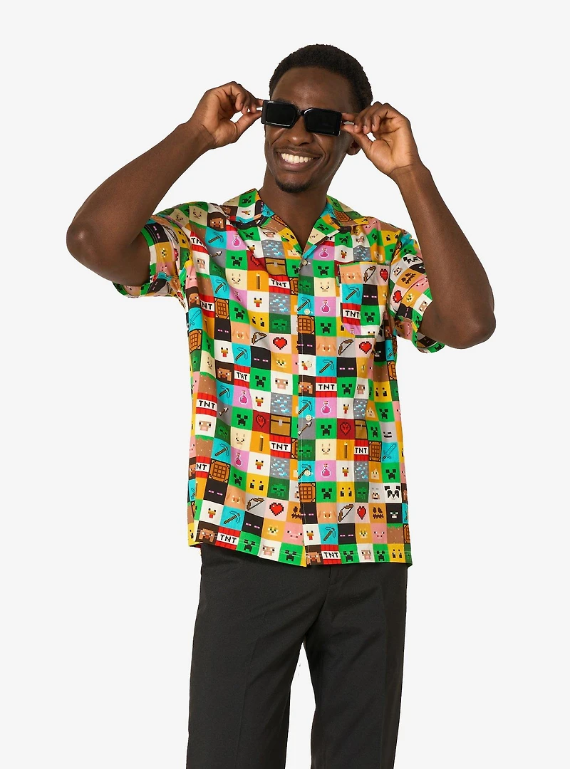 Minecraft Pixel Perfect Button-Up Shirt