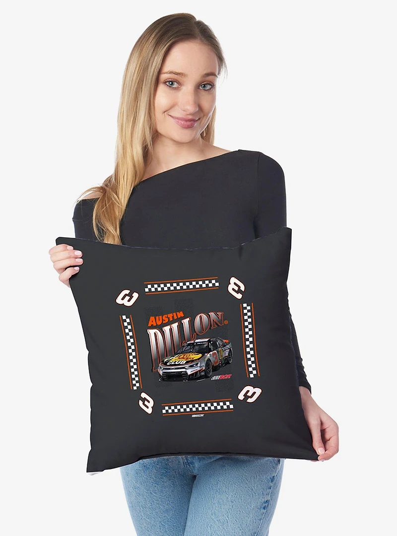 NASCAR Austin Dillon Whimsical Checks Throw Pillow
