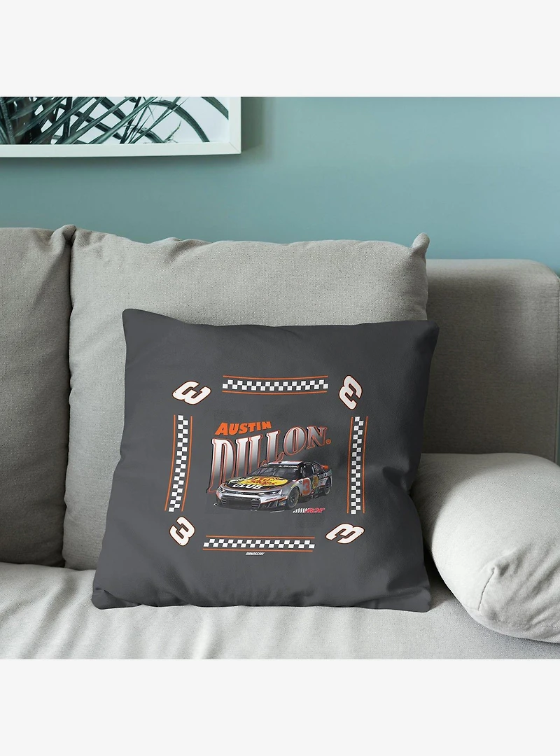 NASCAR Austin Dillon Whimsical Checks Throw Pillow