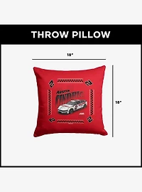 NASCAR Austin Cindric Whimsical Checks Throw Pillow