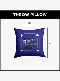 NASCAR Chase Elliott Prime Whimsical Checks Throw Pillow