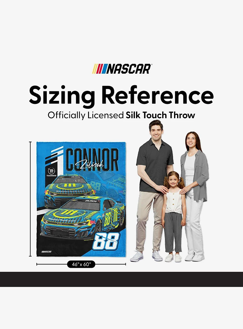 NASCAR Connor Zilisch Raising Bar Silk Touch Throw Blanket