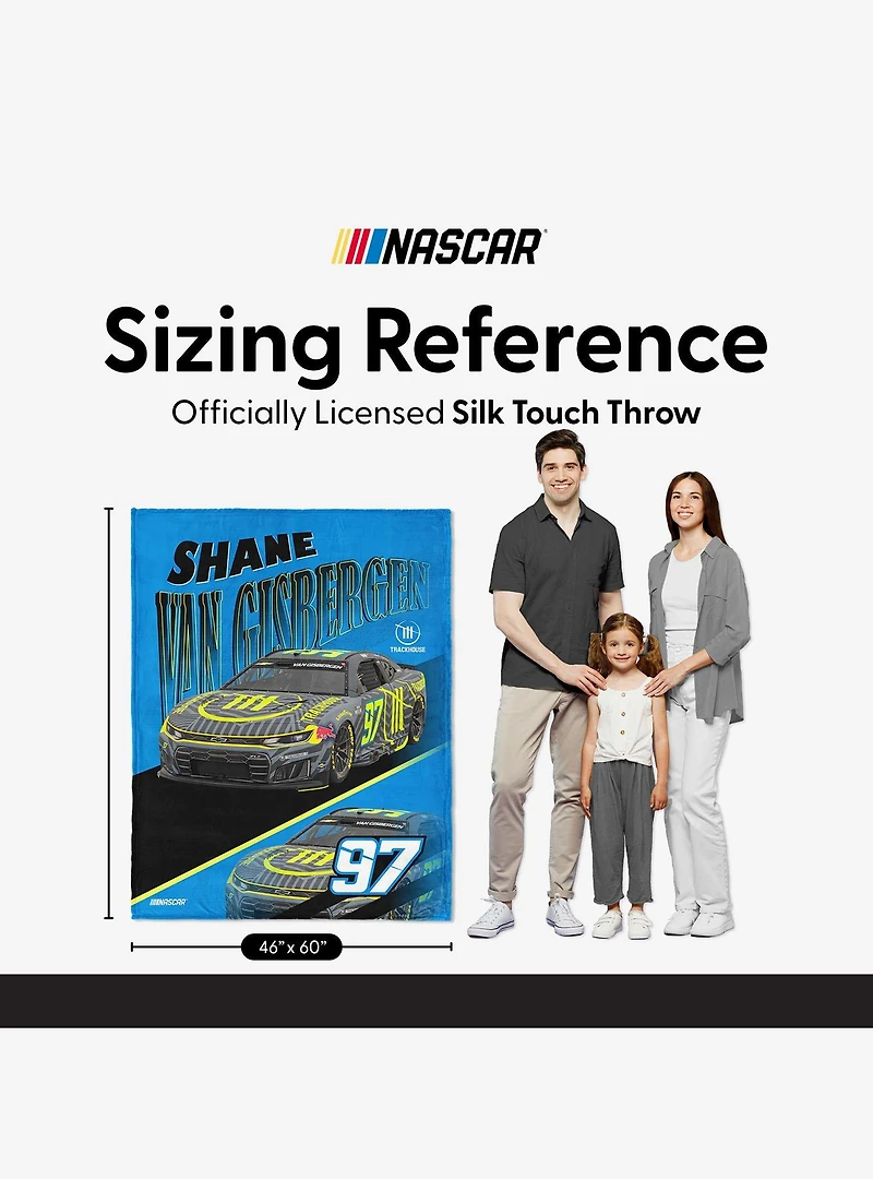 NASCAR Shane Van Gisbergen Reflection Silk Touch Throw Blanket