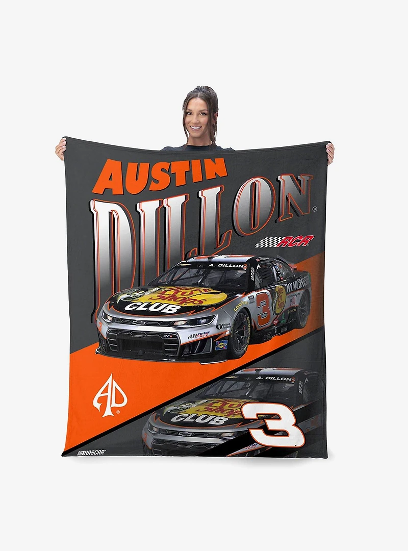 NASCAR Austin Dillon Reflection Silk Touch Throw Blanket