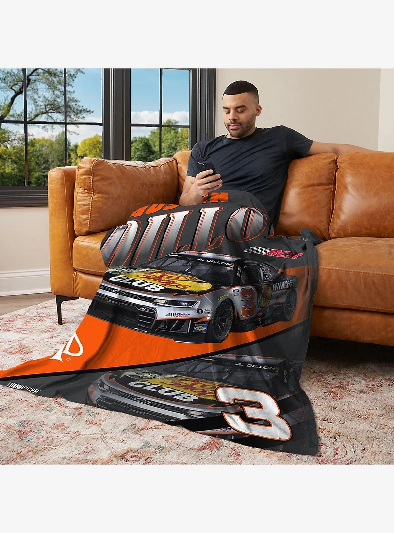 NASCAR Austin Dillon Reflection Silk Touch Throw Blanket
