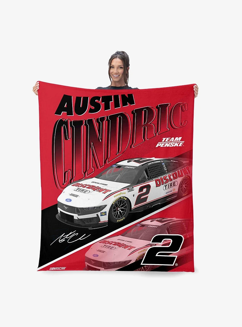NASCAR Austin Cindric Reflection Silk Touch Throw Blanket