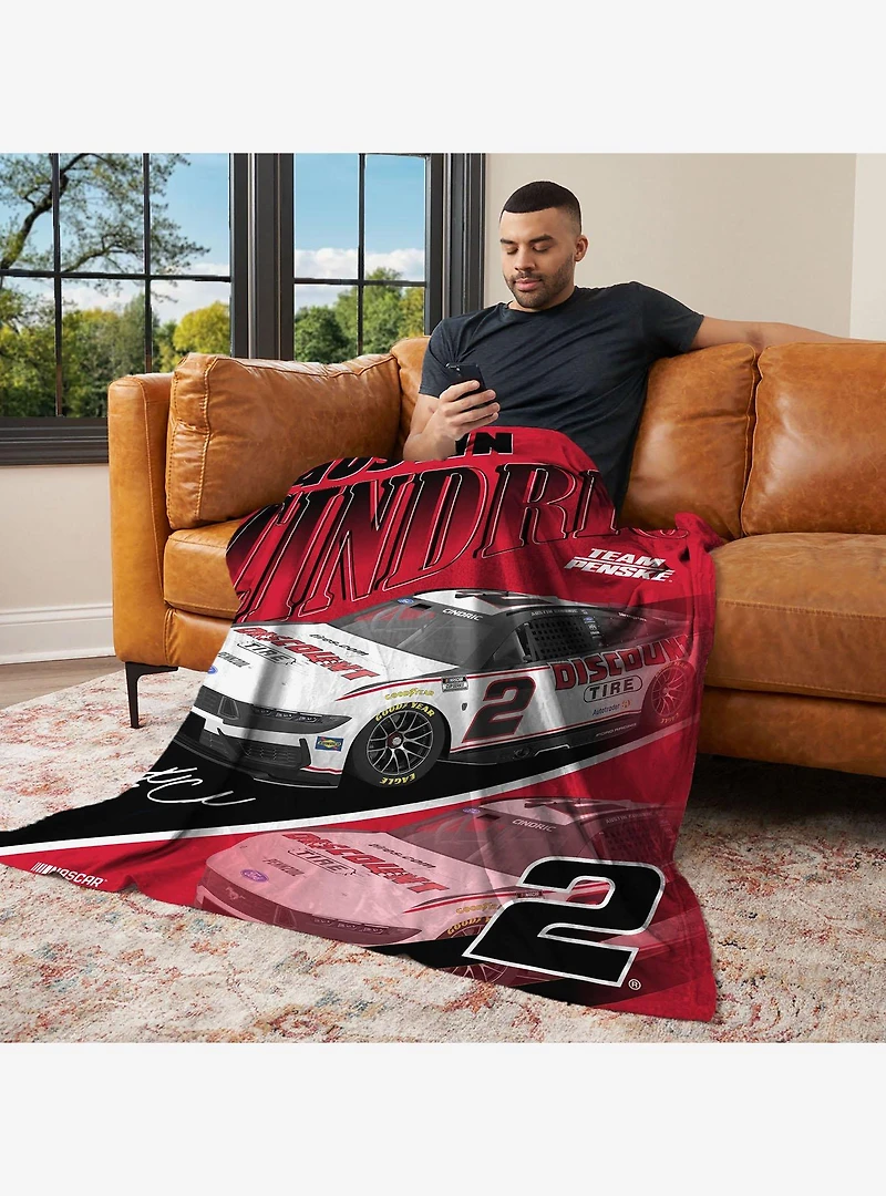 NASCAR Austin Cindric Reflection Silk Touch Throw Blanket