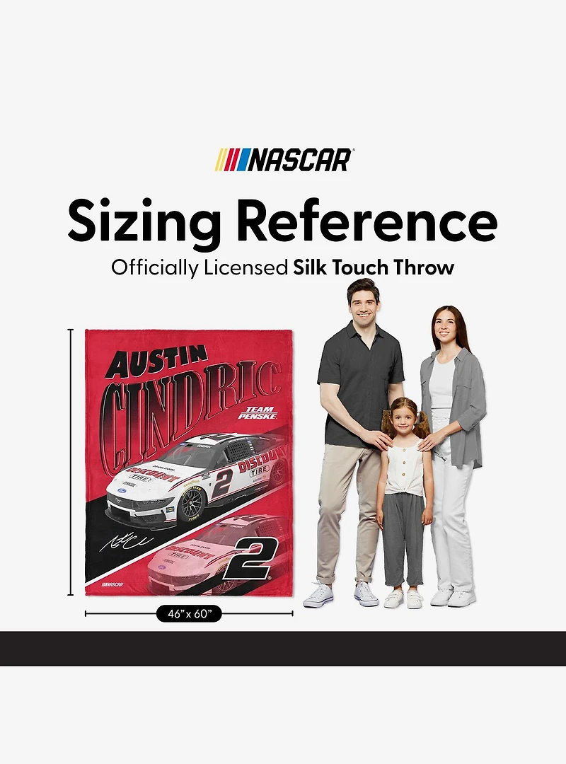 NASCAR Austin Cindric Reflection Silk Touch Throw Blanket