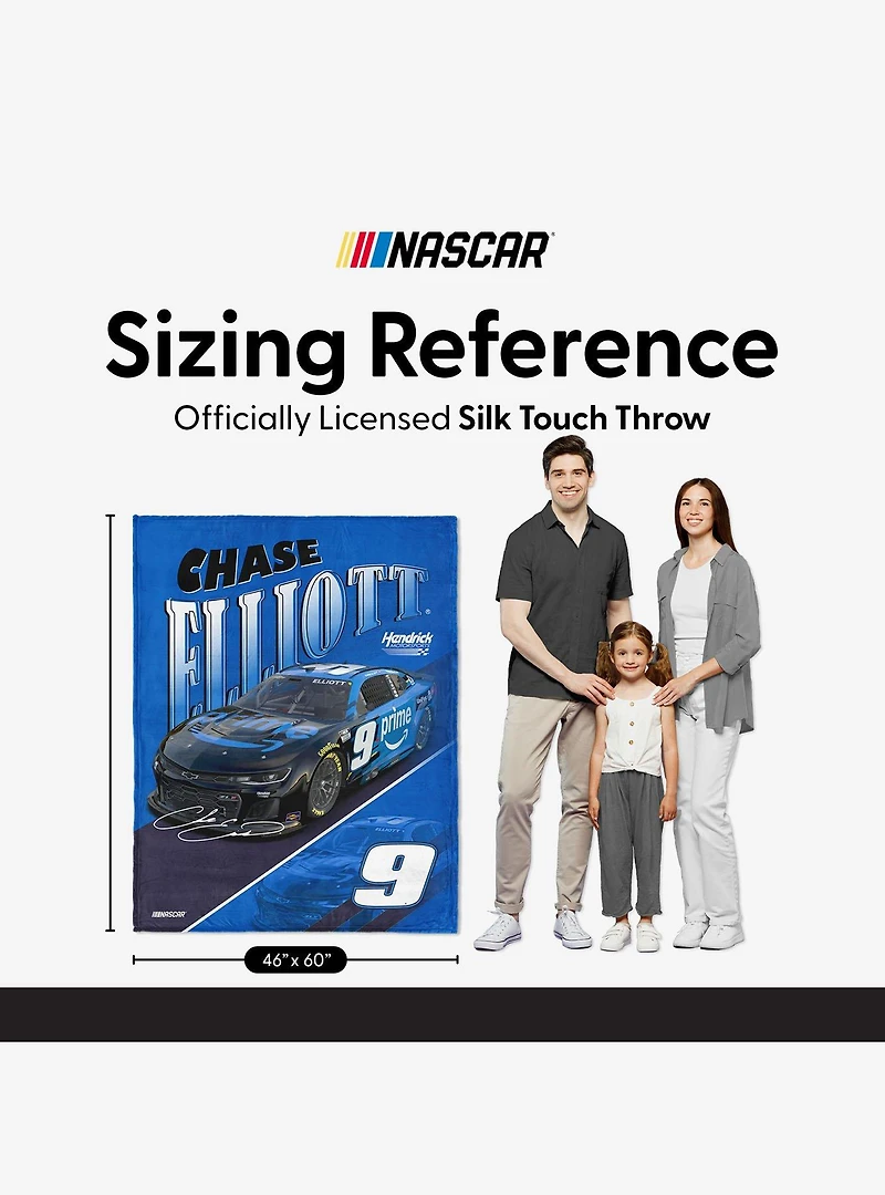 NASCAR Chase Elliott Prime Reflection Silk Touch Throw Blanket