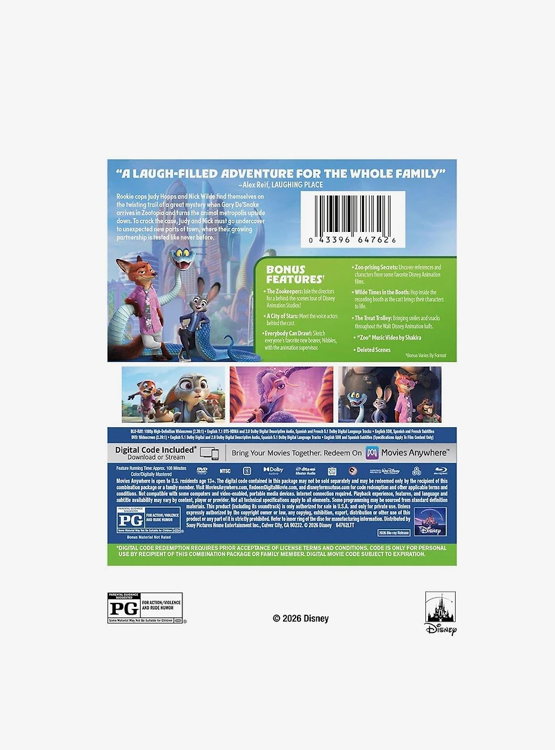 Zootopia 2 Blu-Ray