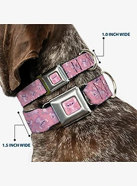 Disney Lilo & Stitch Angel Poses Scattered Seatbelt Buckle Dog Collar
