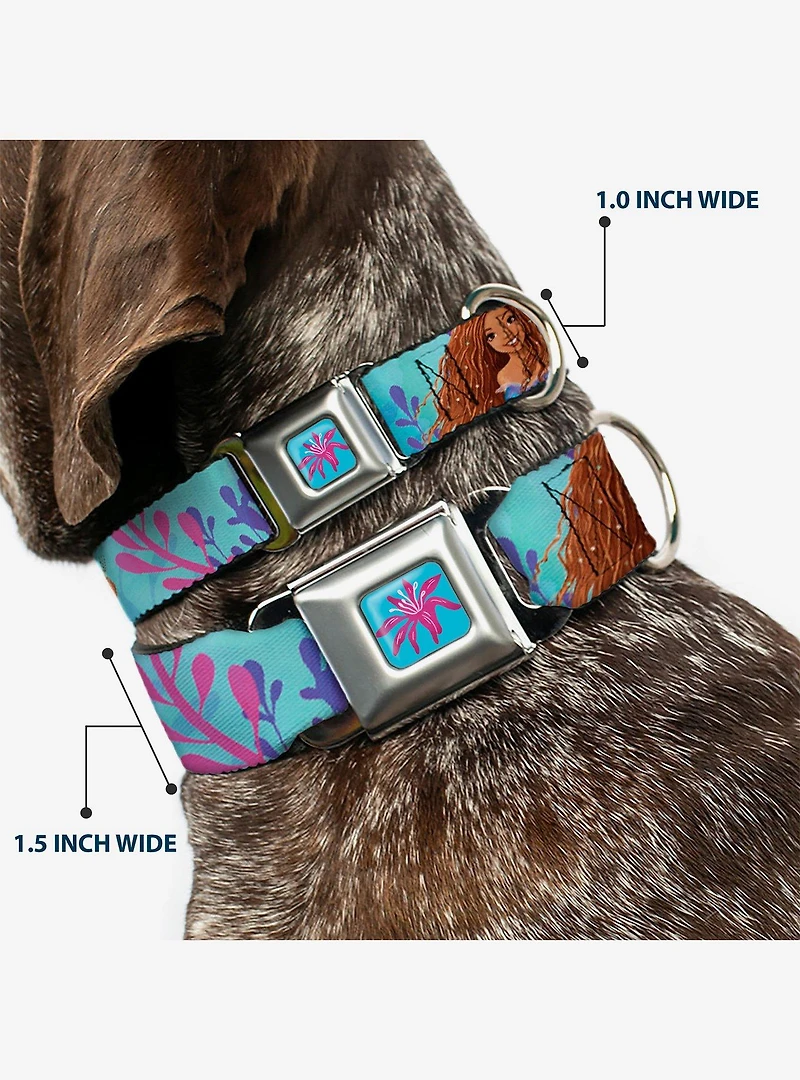 Disney The Little Mermaid Live Action Ariel Under Sea Poses Seatbelt Buckle Dog Collar