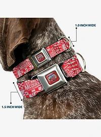 Disney Pixar Cars 3 Lightning McQueen Icons Collage Seatbelt Buckle Dog Collar