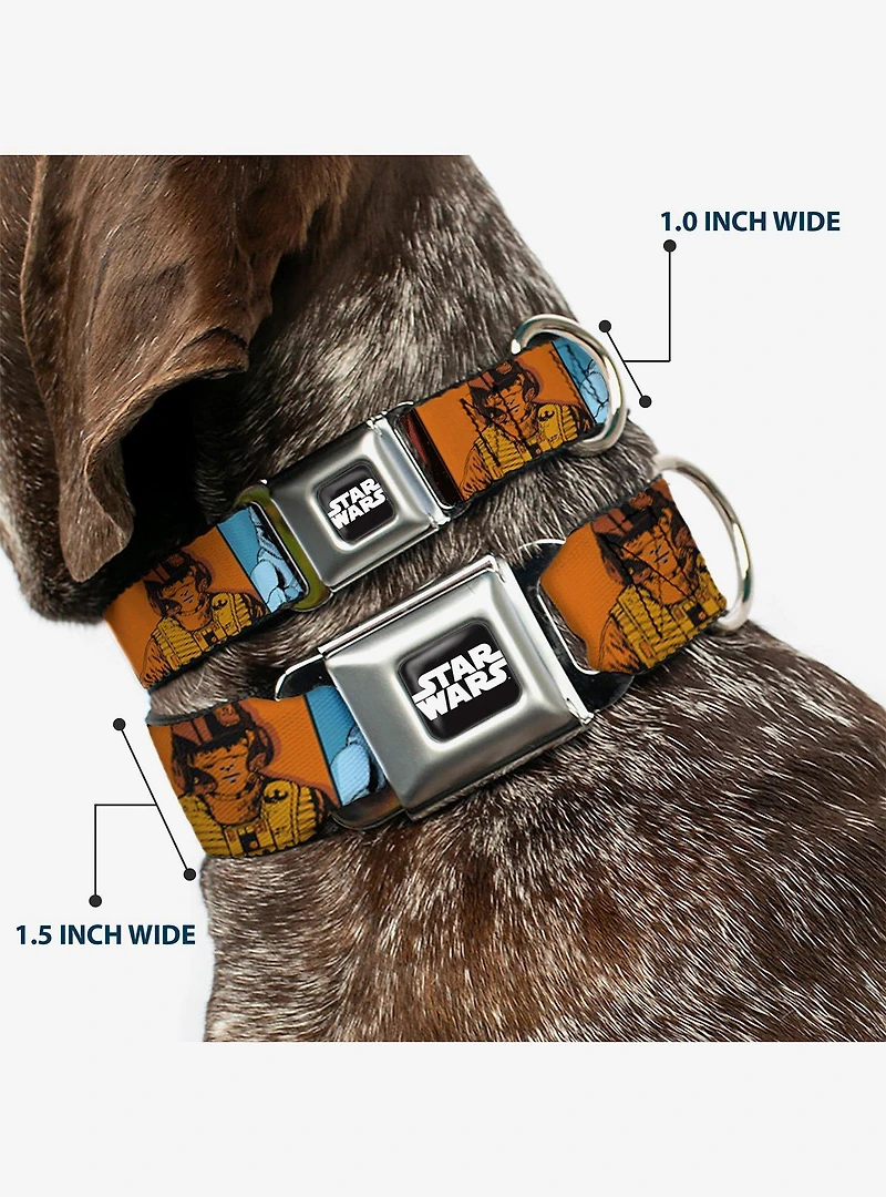 Star Wars The Force Awakens Character and Icons Seatbelt Buckle Dog Collar