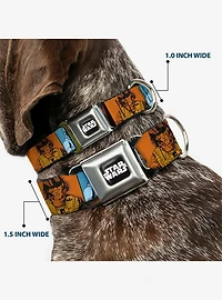 Star Wars The Force Awakens Character and Icons Seatbelt Buckle Dog Collar