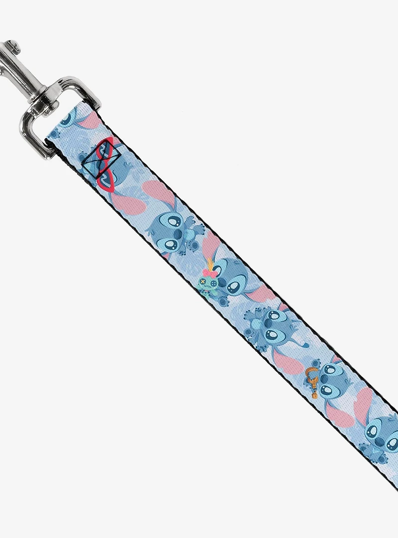 Disney Chibi Stitch Poses Close Up Dog Leash