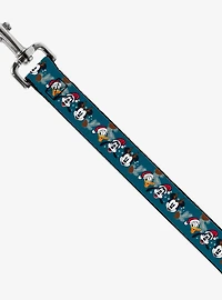 Disney Christmas Holiday Donald Goofy and Mickey With Pine Cone Dog Leash