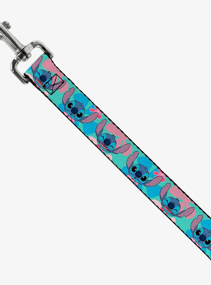 Disney Lilo & Stitch Expressions and Flowers Dog Leash