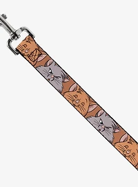 Disney Aristocats Toulouse and Berlioz Piano Musical Notes Dog Leash