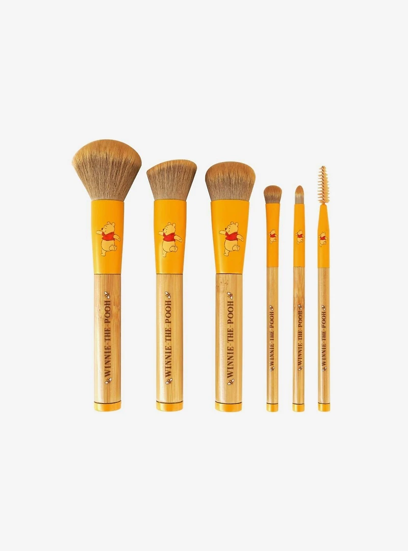Disney Winnie the Pooh "HUNNY" 6-PC Makeup Brush Set with Holder