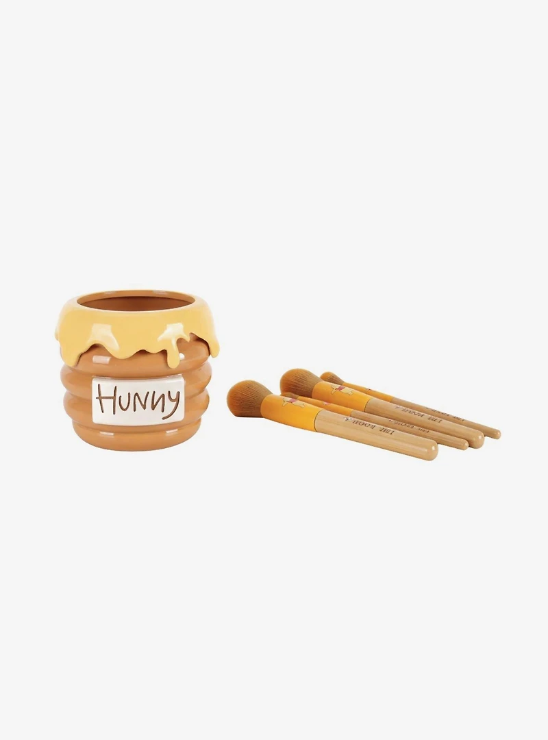 Disney Winnie the Pooh "HUNNY" 6-PC Makeup Brush Set with Holder