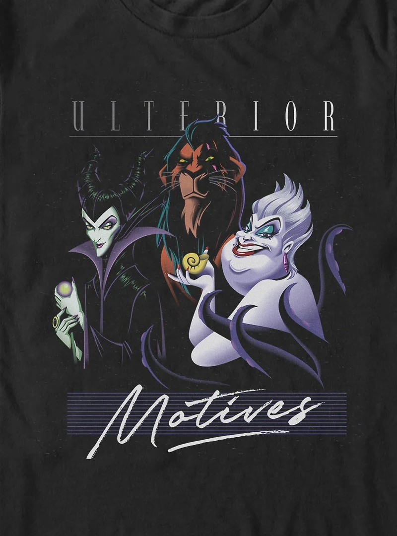 Disney Villains Ulterior Motives Retro Big & Tall T-Shirt
