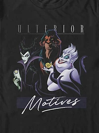 Disney Villains Ulterior Motives Retro Big & Tall T-Shirt