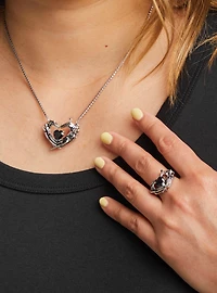 Edward Scissorhands X RockLove Crystal Heart Ring