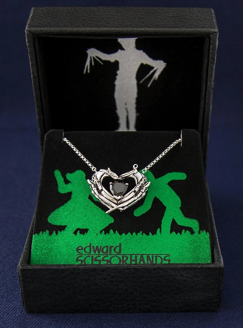 Edward Scissorhands X RockLove Crystal Heart Necklace