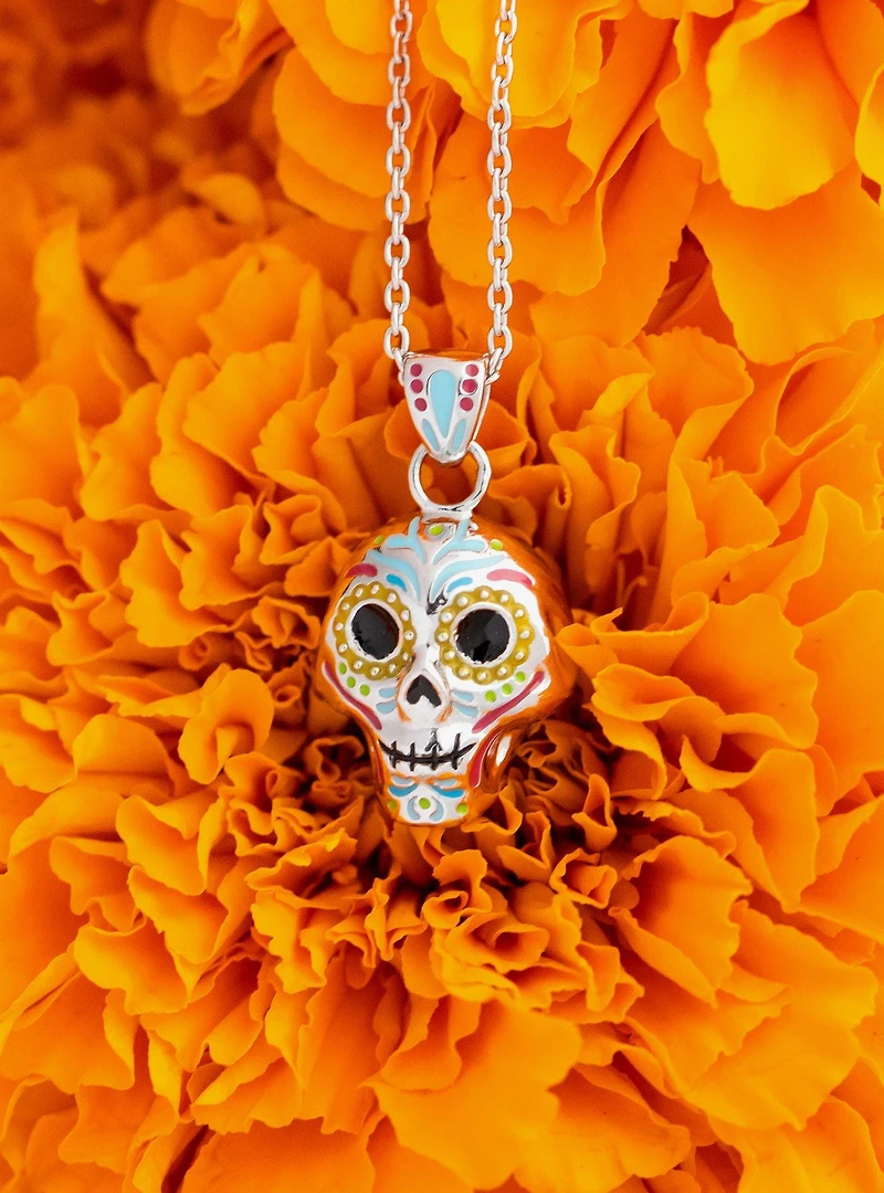 Pixar X RockLove Coco Enameled Calavera Necklace