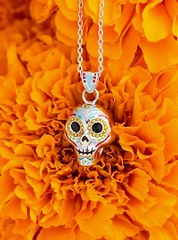 Pixar X RockLove Coco Enameled Calavera Necklace