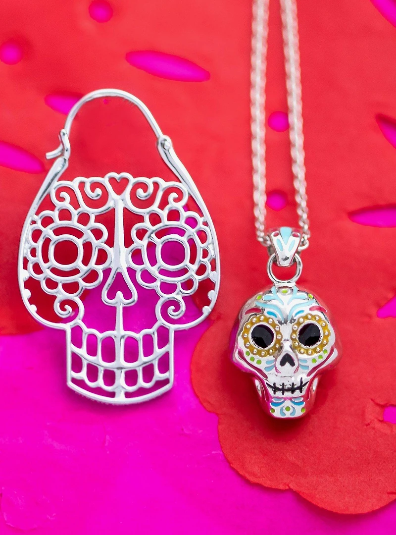 Pixar X RockLove Coco Enameled Calavera Necklace