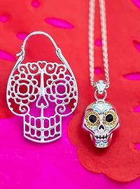 Pixar X RockLove Coco Enameled Calavera Necklace