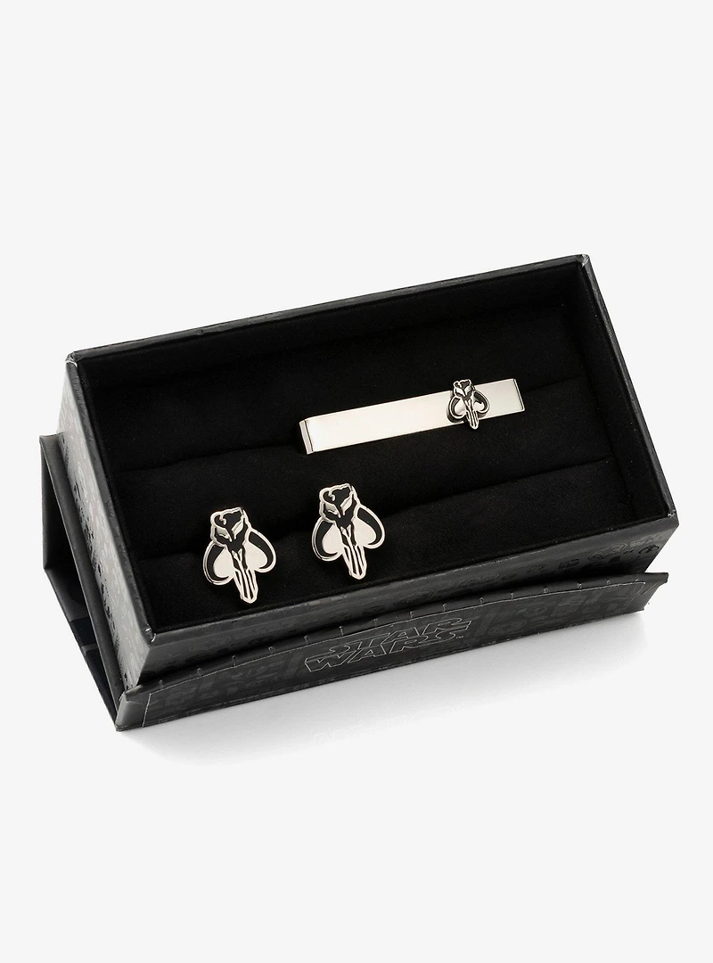Star Wars Mandalorian Mythosaur Cufflinks and Tie Bar Gift Set
