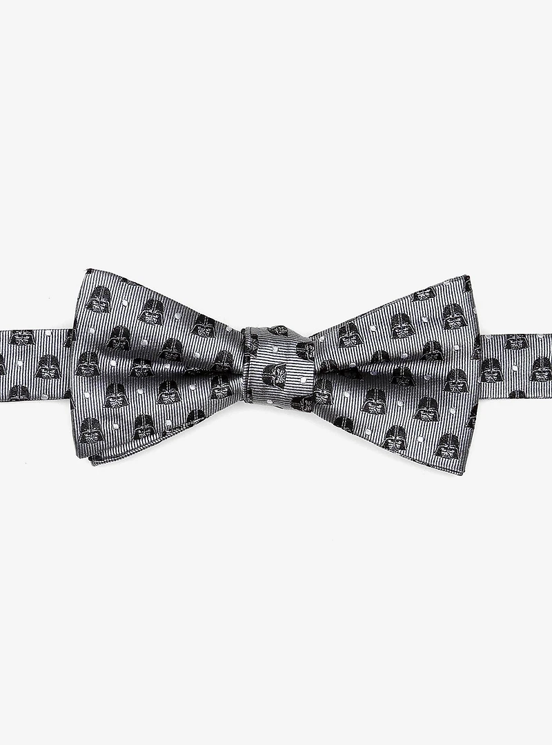 Star Wars Darth Vader Silk Gray Polka Dot Bow Tie and Pocket Square Gift Set