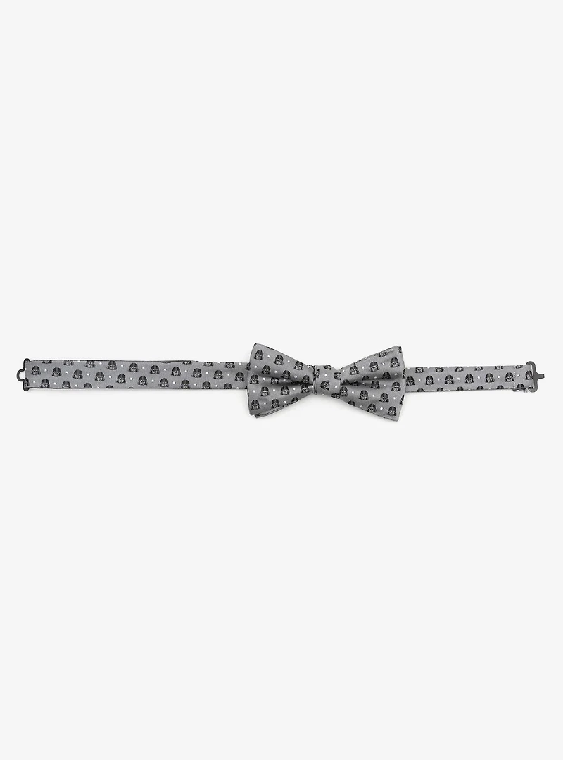 Star Wars Darth Vader Silk Gray Polka Dot Bow Tie and Pocket Square Gift Set
