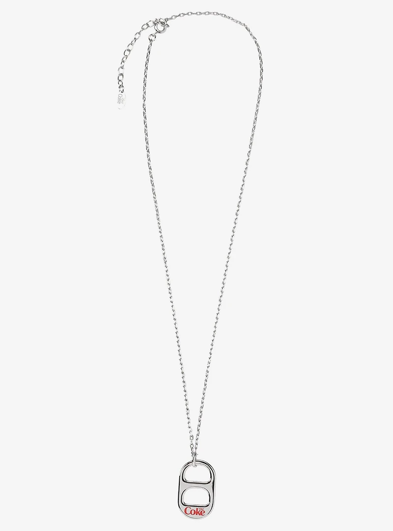 Diet Coke Tab Silver Necklace