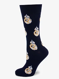 Star Wars BB-8 Navy Dress Socks and Rebel Alliance Starbird Crest Lapel Pin Gift Set