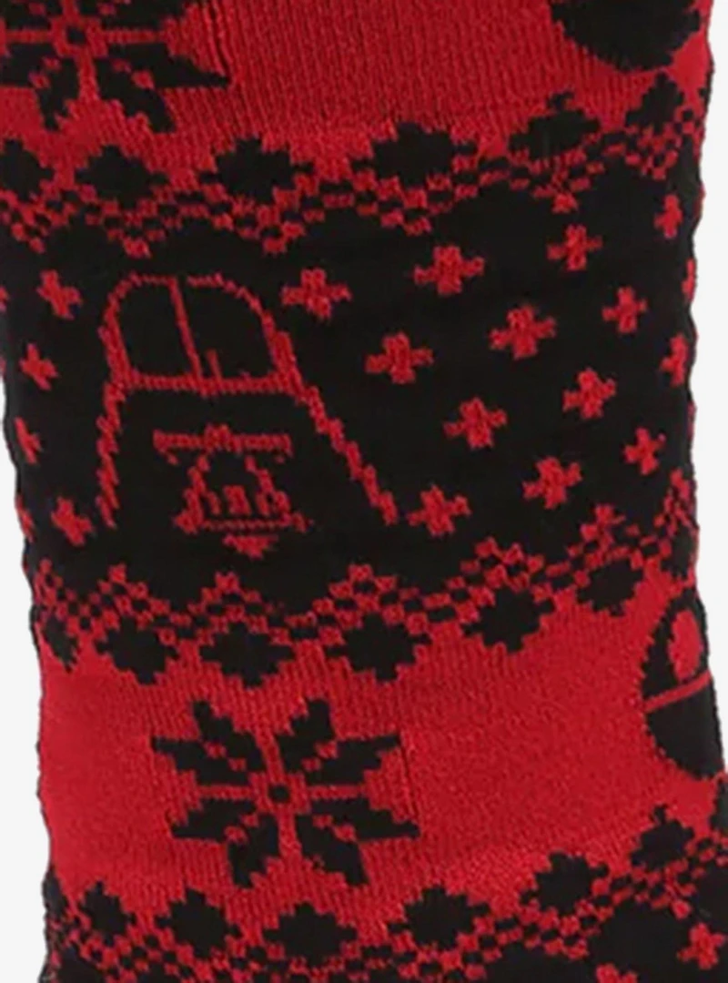 Star Wars Darth Vader Red and Black Holiday Dress Socks and Lapel Pin Gift Set