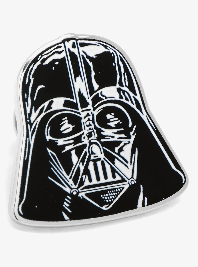 Star Wars Darth Vader and Luke Skywalker Lightsaber Battle Black Dress Socks and Darth Vader Lapel Pin Gift Set
