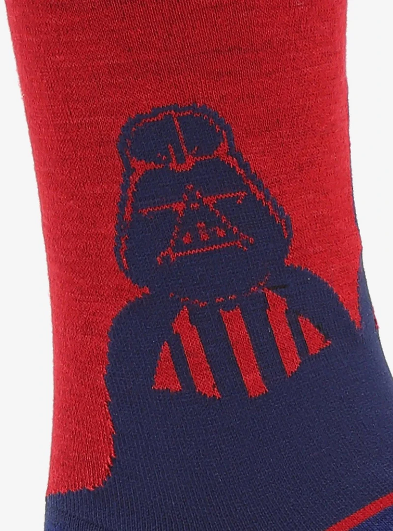 Star Wars Darth Vader Blue and Red Dress Socks and Lapel Pin Gift Set