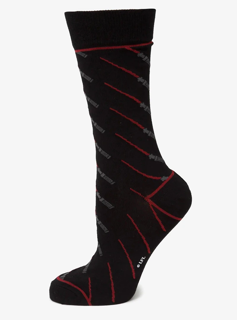 Star Wars Darth Vader Lightsaber Black Socks and Lapel Pin Gift Set