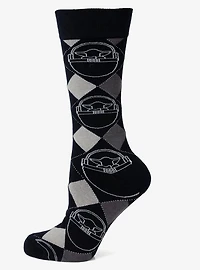 Star Wars Grogu Charcoal Gray Argyle Socks and Lapel Pin Gift Set