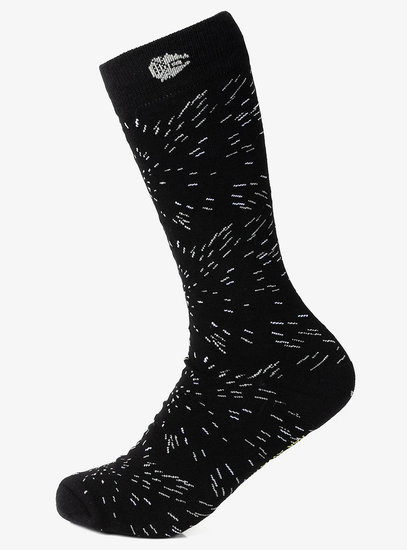 Star Wars Hyperspace Black Dress Socks and Rebel Crest Lapel Pin Gift Set