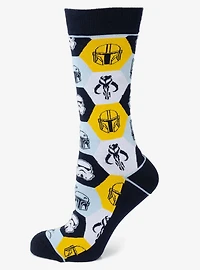 Star Wars Mandalorian and Mythosaur Dress Socks and Lapel Pin Gift Set