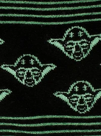 Star Wars Yoda Green and Black Ombre Pattern Dress Socks with Jedi Crest Lapel Pin