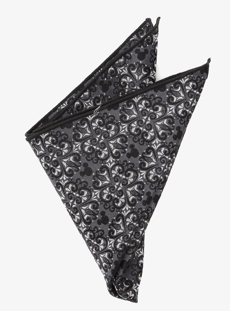 Disney Mickey Mouse Damask Silk Pocket Square and Bow Tie Gift Set