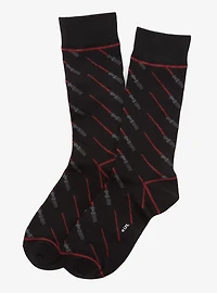 Star Wars Lightsaber Battle Dress Socks and Darth Vader Lapel Pin Gift Set